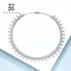 Catene Rochime Luxury Marquise Cut Galaxy Series Nemond Necklace 925 Sterling Silver Gold Plodato 5A Zircon Fine gioielli per donne