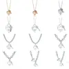 Designerschmuck Tiffanyjewelry Small T Family 925 Sterling Silver Heart Key Gold Plated Diamond Halskette Populär T -Familie Love Anhängerkragen Kette