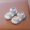 Sandalen Baby Girl Solid 2023 Spring/Summer Boys-schoenen 0-2 jaar oude Velcro Princess Walking 1 H240510