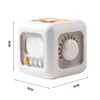 6 In 1 Montessori Cube Toys Sensory Busy Bank Baby Practice Skills Drawer Cube Fidget Educational Toys for Girl Boy 240509