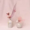 Vaser rosa regnbågsimulering pärla yta keramisk vas för vardagsrum sovrum lyx hem dekor blommor arrangemang hantverk gåva