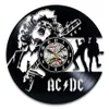 Horloges murales AC DC Vinyl Record Corloge moderne Design Music Rock Rock Retro CD Home Decoration Gift Q240509