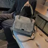 Вечерние сумки мода простая дизайнерская сумочка зимний стиль дамский дизайнер -дизайнер -дизайнерский мессенджер сумки женский большой плечо с крестом