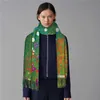 Шарфы масляной живопись кашемир шарф Klimt Flower Farm Winter Scarf Женщины прямоугольные кисточки Держите теплый пашмина бренд шарф бандана Q240509