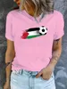 Koszulka kobiet palestyńska koszulka palestyńska drużyna piłkarska palestyńska koszulka damska swoboda srebrna letnia koszulka T-shirt 1140506