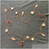 Armband ketting merk pure 925 sterling sier sieraden voor vrouwen Ladybug Cherry Leaf Wedding Set oorbellen Luxe Rose Drop Delivery DHFFBB
