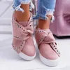 Fitnessskor Shujin Casual Flat Plus Size 43 Women Sneakers Ladies Suede Bow Tie Slip On Vulcanized Female Footwear