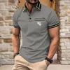 Männer polos modische Boutique Herren Polo-Shirt Sommer einfach und vielseitig Strt Kleidung T-Shirt Business lässig atmungsaktiv SHO y240510mmsu