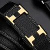 Designer Brand Belt Men's H Automatische Buckle Leisure Business Top Leather Belt's Men Youth Korean Fashion Young People's Trouser Belts