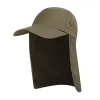 Unisex Fishing Hat Sun Visor Cap Hat Outdoor UPF 50 Sun Protection with Removable Ear Neck Flap Cover for Hiking Fishing Caps