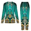 Women's Sleep abbigliamento Steampunk Stampa Pajamas Gioielli primaverili Guarda un set romantico personalizzato a maniche lunghe oversize casual