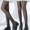 Frauen Socken Frauen Y2K Lace Hollow Strumpf lolita Diamant -Musterstrümpfe gestreifte Leggings lange süße weibliche Strumpfhose