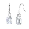 Princess Cut 5CT Lab Lab Diamond Brangle d'oreille Real 925 Boucles d'oreilles de mariage de bijoux en argent sterling pour femmes Gift Bridal 239W