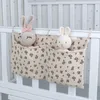 Bolsa de armazenamento portátil de berço bebê organizador de cabeceira de cama multifuncional para crianças bolsa de fraldas de cama de bebê 240509