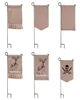 3146cm空白の黄麻布庭の旗Diy Jute Ruffles Linen Yard Hange Houng Flag House Decoration Portable Banner 3 Styles7005425