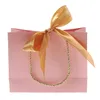 3pcs enveloppe-cadeaux sacs-cadeaux avec poignées sac de faveur en papier avec ruban d'arc pour le mariage de mariage d'anniversaire célébration enveloppe