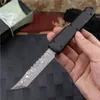 High End UT88 AUTO Tactical Knife Damascus Steel Blade CNC Aviation Aluminum with Carbon Fiber Handle EDC Pocket Gift Knives with Nylon Bag and Repair Tool