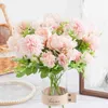 Dekorative Blumen Kränze Seidenkugel Chrysanthemen Rose Bouquet Hortensie Künstliche Blumen Home Dekoration Bonsai Wohnzimmer gefälschte Blumen Party Hochzeit