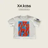 T-shirts Childrens T-shirt 2024 Zomer Kinderkleding Koreaanse versie Casual korte mouwen kinderkleding voor jongens en meidenl240509