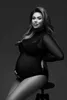 マタニティドレスマタニティフォトショートボディースーツブラックメッシュソフトファブリックボディ妊娠妊娠妊婦ストレッチレース写真撮影T240509