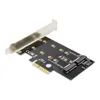 Dual M.2 Adaptador PCIe M2 SSD NVME M Clave B basada en SATA para PCI-E 3.0 x 4 Soporte de tarjeta convertidor 2280 2260 2242 2230