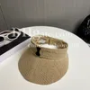Vrouwen Visors hoed ontwerper gebreide lege tophoed strand zeren zonbeveiliging hoed opvouwbare hoed buiten vrije vrije tijd zonnebrandhoed