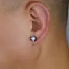 New Magnetic Ear Clips White Pink Red Cz Stone Strong Magnetic Ear Stud Women Men Punk Zircon Magnet Earrings Non Piercing Jewelry