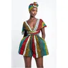 Ethnische Kleidung Mode Frauen afrikanische Kleidung Dashiki Sommer Jumpsuit kurze Hosen Weitbein Kleider Damen Plus Size Drop Delivery Dhiph