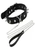 CHOKERS 2022 Gothic Punk Spike Rivet Collier Sexy Collier Neck Alter Metal PU Collier en cuir Traction Corde Bondage7957456