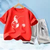 Set di abbigliamento Summer Kids Summer Fishing Moon Abiti 2 pezzi T-shirt batuid