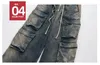 Umi Mao Ro Style Mens Vêtements pour femmes Urban Unisexe Pantalon Lavage de la jambe large multi-poche Jeans Gradient Fashion 240510