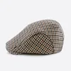 Berets Cap Men Beret Sboy hoed vrouwen Duckbill Flat Ivy Plaid Ademend Golf Driving Accessoire voor de lente