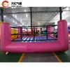 Ship de porte libre Activités extérieures 4x4m 13x13ft rose interactive Bague de boxe de lutte gonflable, Zone de jeux de joute gonflable