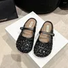 Scarpe casual Eleganti signore comodi single femminile primavera e autunno 2024 Frage francese Mary Jane metà