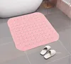 Bath Mats Non-slip Shower Mat Square Shape Bathtub Suction Cup Cushion 46 46cm PVC Foot Pads Bathroom Accessories