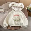 Pullover meiden hoodie winter dikke ritsjekruid kinderen pluche kinderjasje konijn oor kinderen kinderjasje baby sweaterl2405