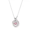 Подвесные ожерелья Корея модная серебряная цвет блеск хрустальное ожерелье для женщины шарм из нержавеющей стали Кокер -цепь ювелирные изделия подарка