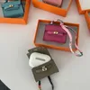 Компания для ключей Женщина -дизайнерские аксессуары сети H Home Mini H Bag Keyrings милый пакет для наушников премиум кожаная творческая автомобильная цепочка