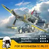Volantex Spitfire RC Plane EPP 400mm Wingspan RC Fighter 1キーエアロバティック2.4G 4CH RTF RTF Warbird Plane 240508
