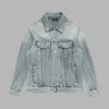 BLCG LENCIA Denim Jacket Mens and Womens Coat Casual Cotton Turn-down Collar Long Sleeve Denim Bomber Jackets for Man 12000