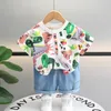 Clothing Sets Boys Summer Suit Handsome Children's Short-Sleeved Toddler Baby Tropical Beachwear