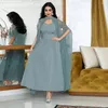 Этническая одежда мода Дубайская кисточка с блестками плащные вечерние платья для женщин Мусульманская мыса Абая Партия индейки Кафтана Исламское арабское платье