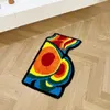 Température de la hanche sexy tapis de porte créative douce en peluche de salle de bain motif de carton de carton de carton