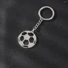 Keychains DIY Pendant Football Keyring Car Gifts till pojkvän Handgjorda rostfritt stål Keychain Match Ball Fans Souvenir Key Tag