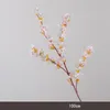 Flores decorativas 99 cm de criptografia artificial Cherry Blossom Branch Silk Fabric Home Room Decoração