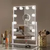 Компактные зеркала Fenchlin Lighted Makeup Mircor Голливудское тщеславие с легким Smart Touch Control 3 Цвет DIMMABLE Q240509