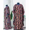Ethnic Clothing L7579B Africa Woman Dashiki Velvet Fabric Sequin Embroidery Lace Loose Long Dresses High Quality Free Size