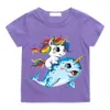 T-Shirts Balletttänzer T-Shirt Kinder kurzärmelig Casual T-Shirt Jungen Fashion T-Shirt Kinderkleidung Kleidung Kindermädchen Kleidung 2405