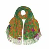 Шарфы масляной живопись кашемир шарф Klimt Flower Farm Winter Scarf Женщины прямоугольные кисточки Держите теплый пашмина бренд шарф бандана Q240509