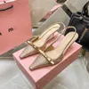 Платье обувь Slingback Высокие каблуки зашнуруют неглубокие туфли сандалии средней каблуки с кристаллами сверкающие туфли для печати резиновые кожа